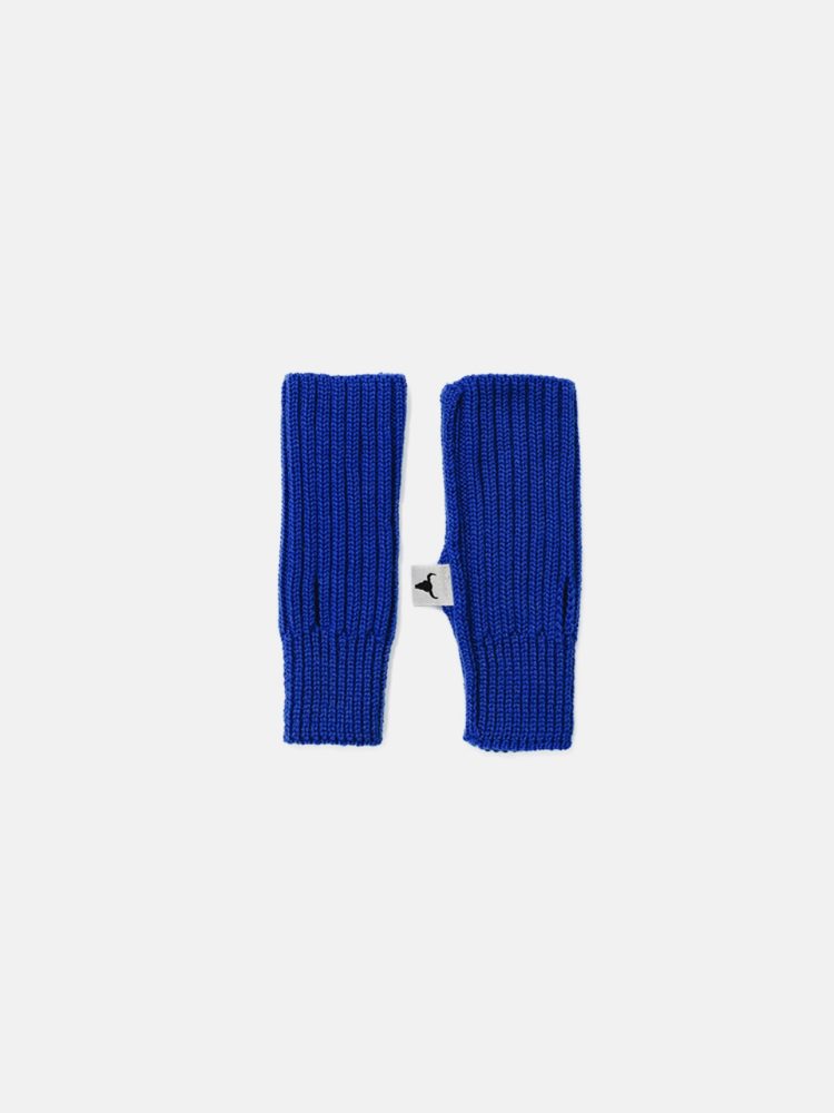 Booso merino vilnos riešinės SAND COBALT MITENS cobalt