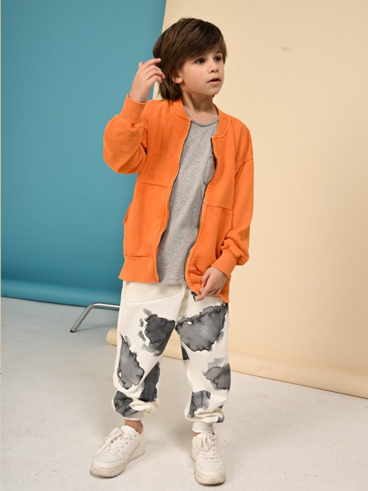 Booso džemperis  ZIP VINTAGE SWEATSHIRT orange