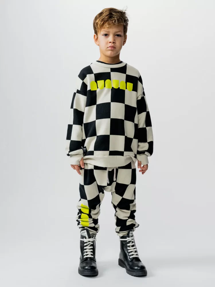 Nununu kelnės CHECKMATE BAGGY smokey natural