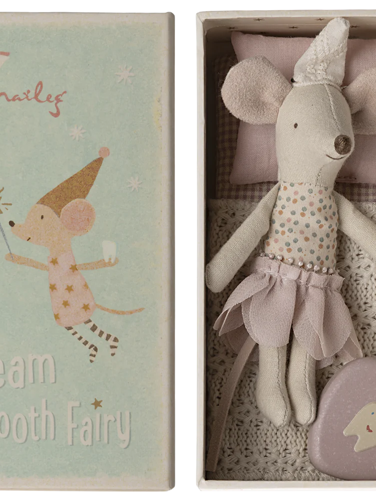 MAILEG Tooth fairy mouse, Little sister in matchbox