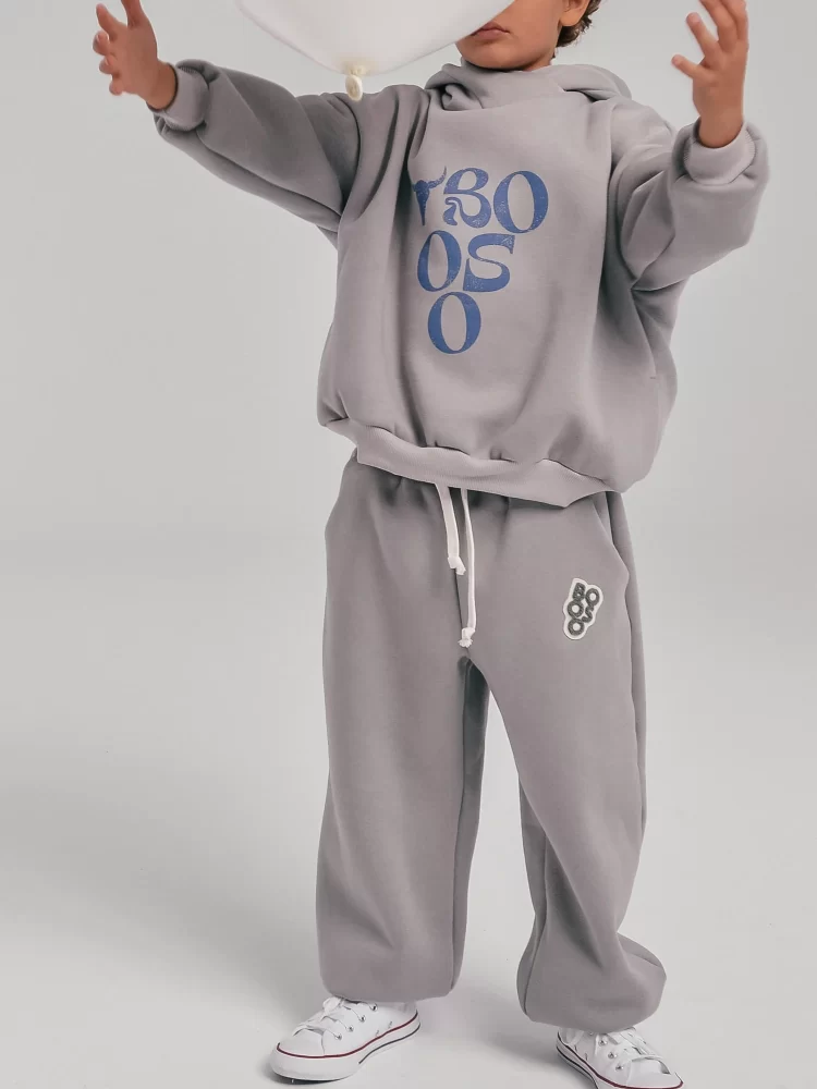Booso pašiltintos kelnės WARM WIDE PANTS grey