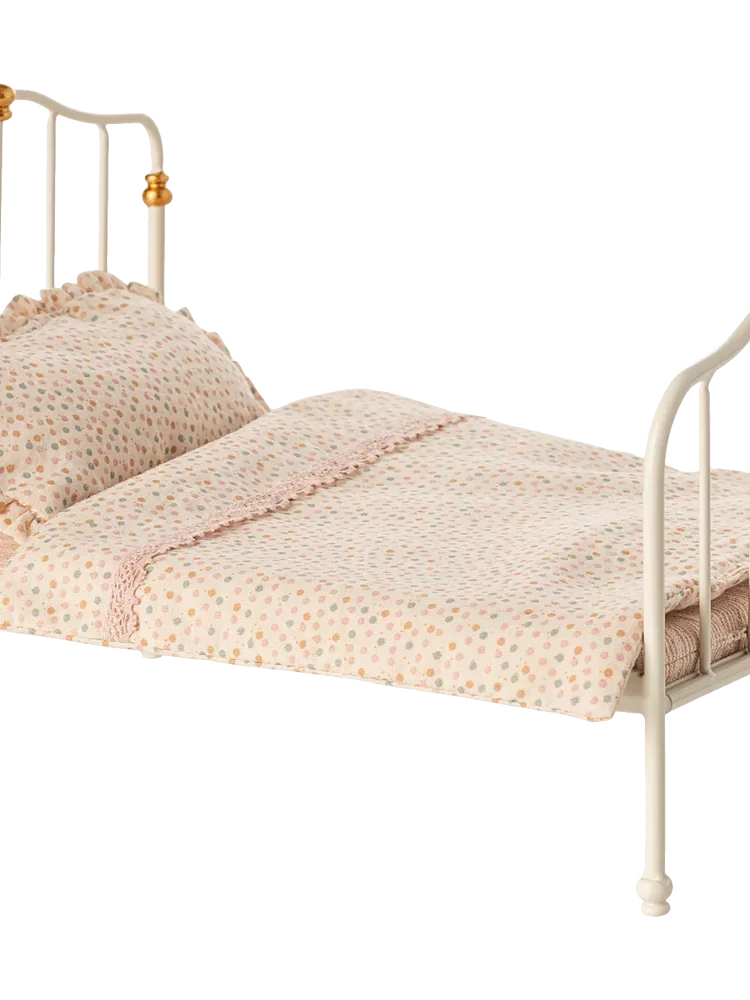 Maileg peliukų lova Vintage bed, Mouse - Off white