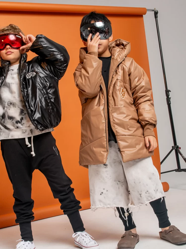 Booso žieminė striukė children's jacket - CAMEL ZIP COAT