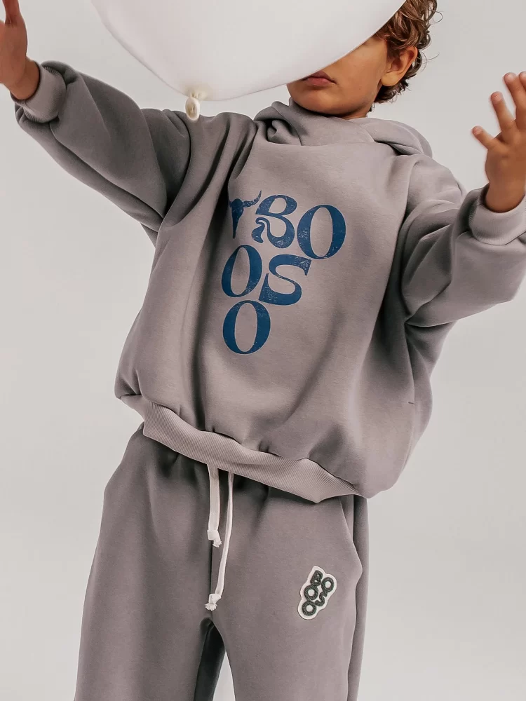 Booso džemperis WIDE GRAY HOODIE