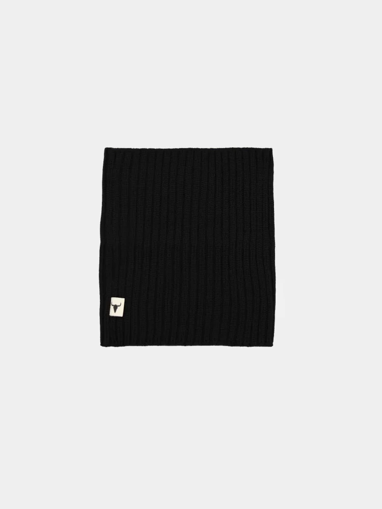 Booso merino vilnos kaklo movas BLACK