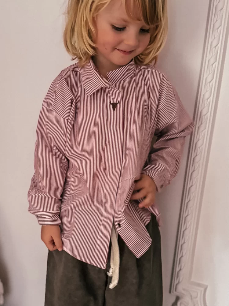 Booso marškiniai STRIPED SHIRT red/white
