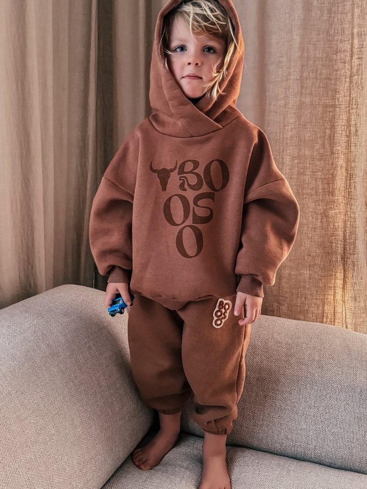 Booso džemperis su pūkeliu children's sweatshirt - CAMEL HOODIE