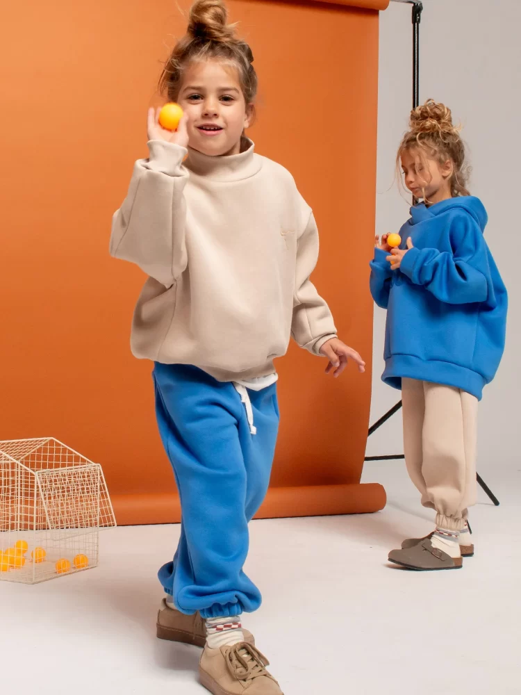 Booso kelnės su pūkeliu viduje WARM WIDE PANTS blue
