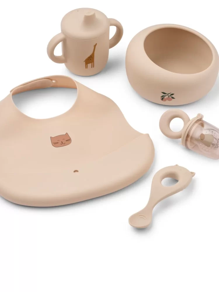 Liewood rinkinys MILEAH BABY MEALTIME SET APPLE BLOSSOM