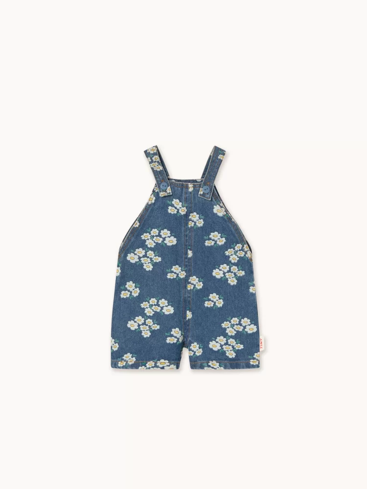 Tiny cottons BLOSSOMS DENIM SHORT DUNGAREE