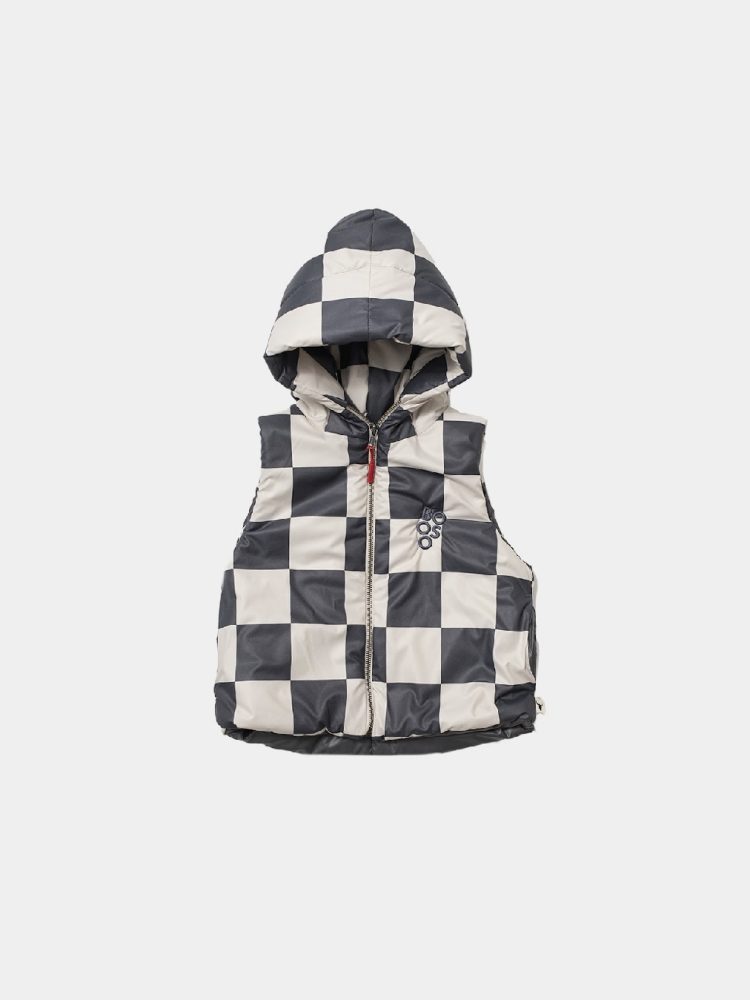 Booso liemenė CHECKED VEST graphite/beige