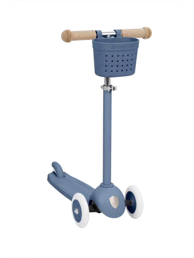 Banwood paspirtukas 3/6 metu vaikams ECO SCOOTER - DEEP SEA + krepšelis