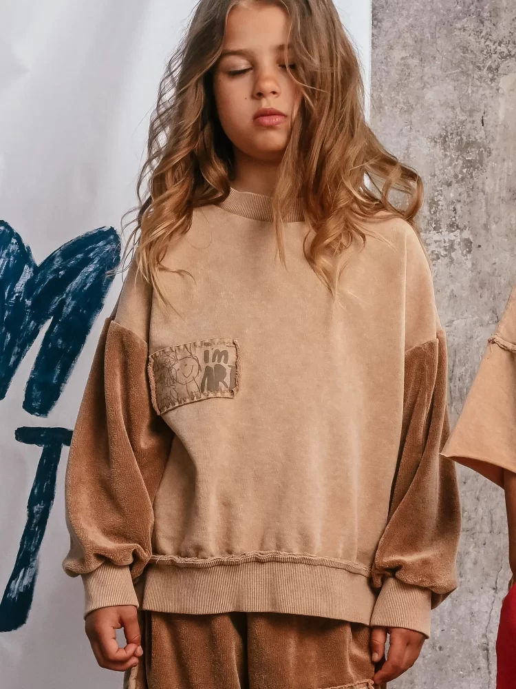 Booso džemperis DOUBLE SWEATSHIRT BEIGE