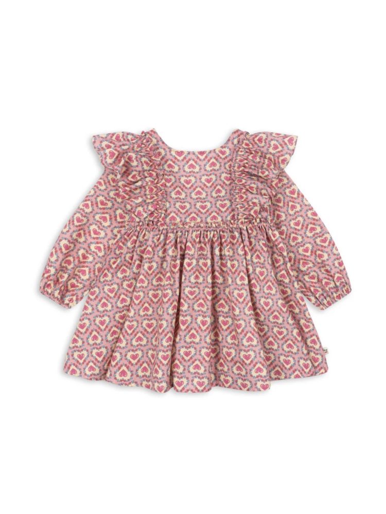 Konges slojd suknelė evia long sleeve bow felice rose