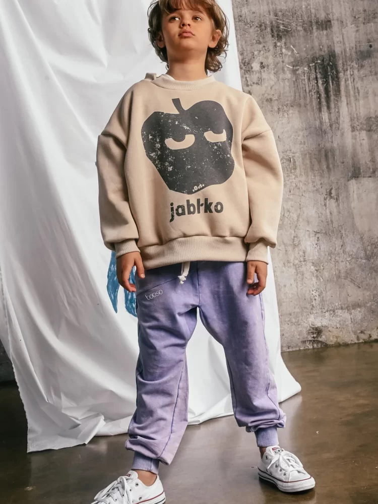 Booso džemperis APPLE SWEATSHIRT beige/graphite