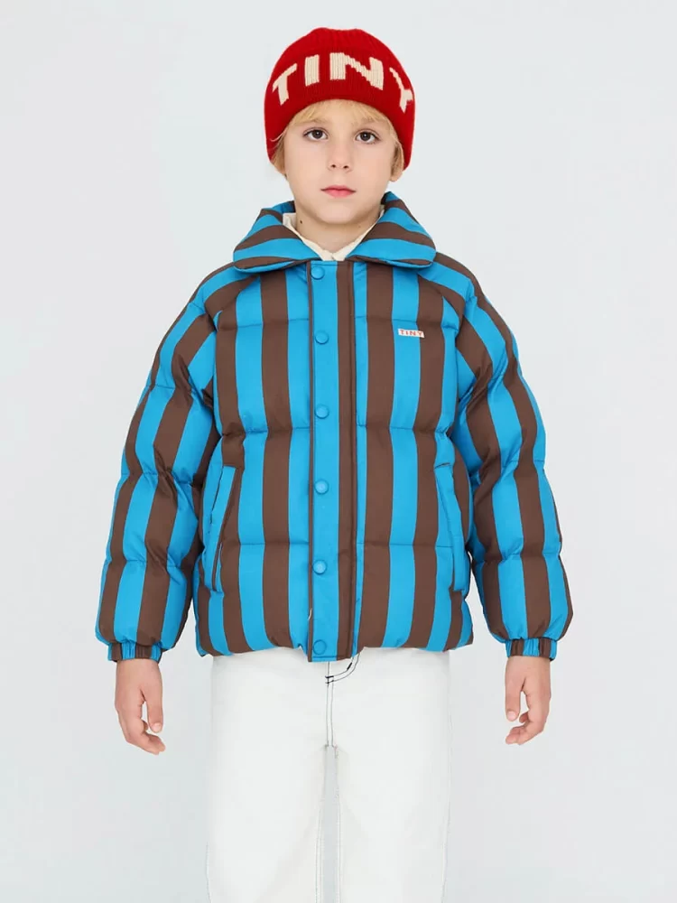 Tiny cottons striukė BLUE-CACAO STRIPES SHORT PADDED