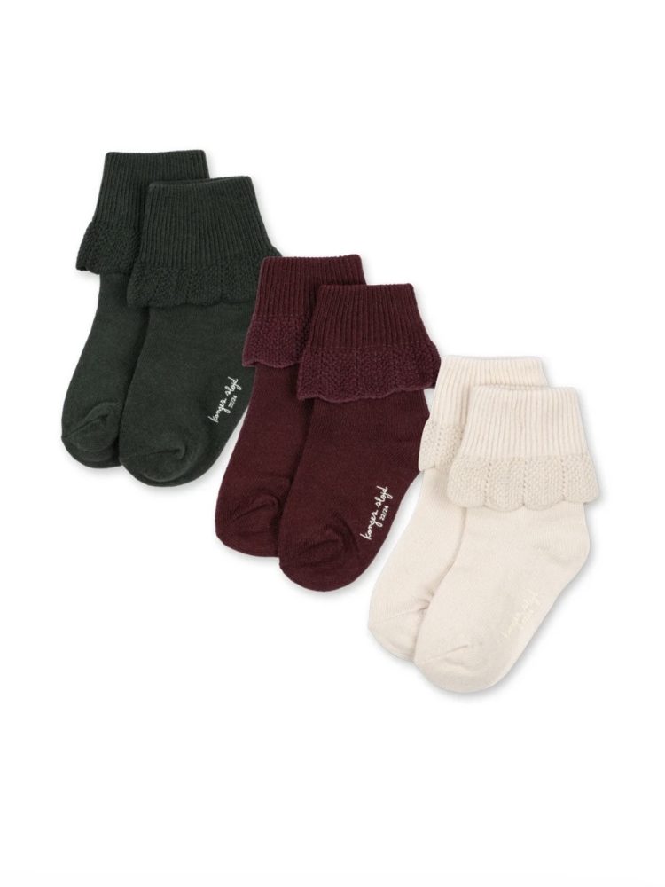 Konges Slojd kojnės 3 pack frill green mix