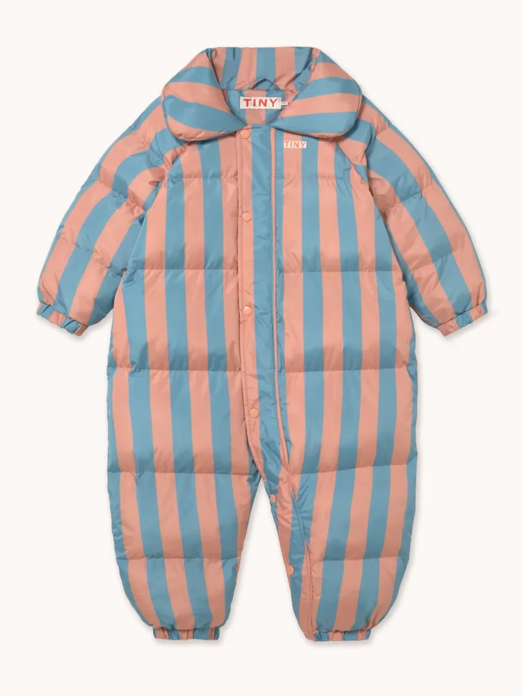 Tiny cottons kombinezonas NUDE-BLUE STRIPES PADDED OVERALL