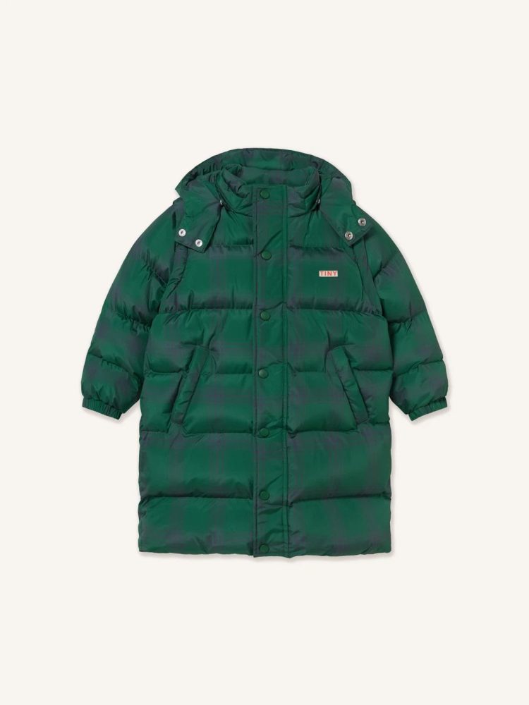 Tiny cottons paltas Tartan down jacket | green