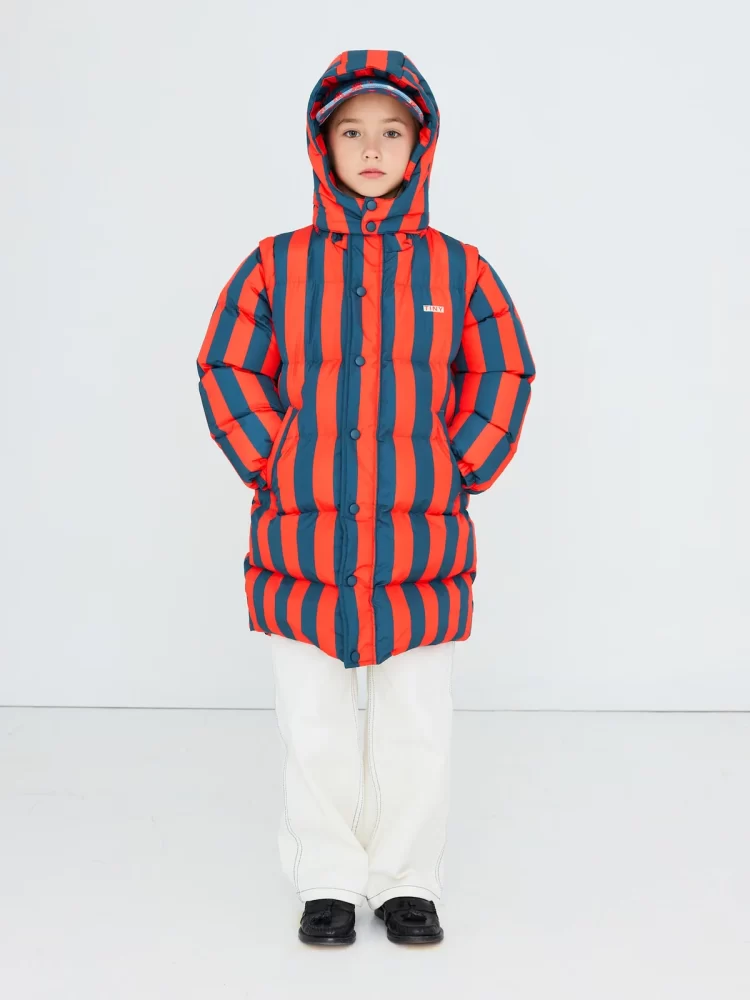 Tiny cottons paltas RED-BLUE STRIPES PADDED JACKET
