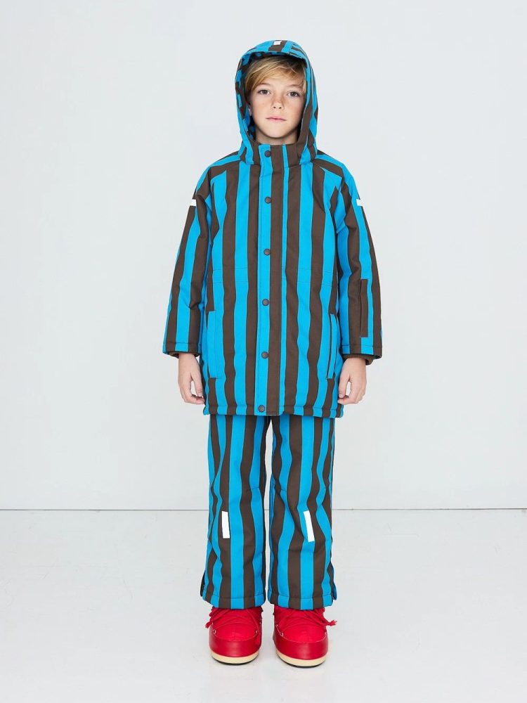 Tiny cottons striukė Striped ski jacket | blue