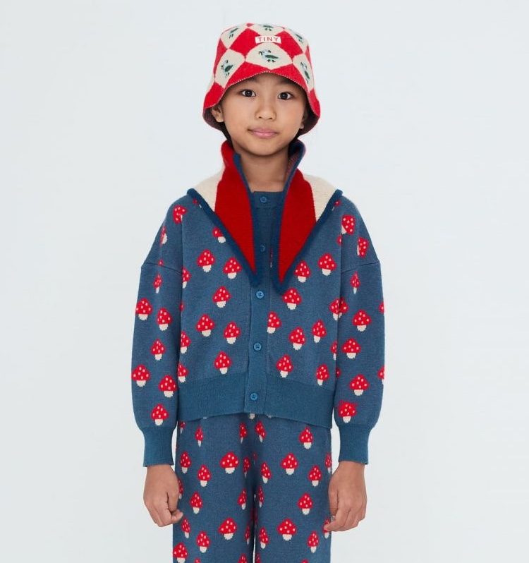 Tiny cottons vilnos megztinis mushrooms cardigan